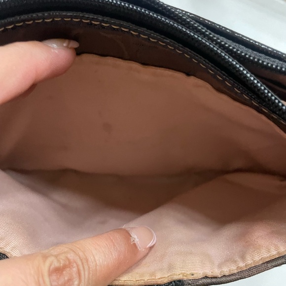 COACH gently used wristlet in brown/black - Picture 5 of 8